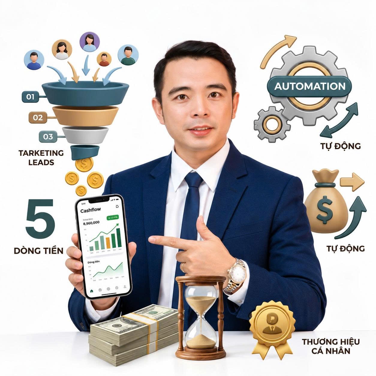 Bí mật xây dựng dòng tiền trong 5 phút bấm điện thoại